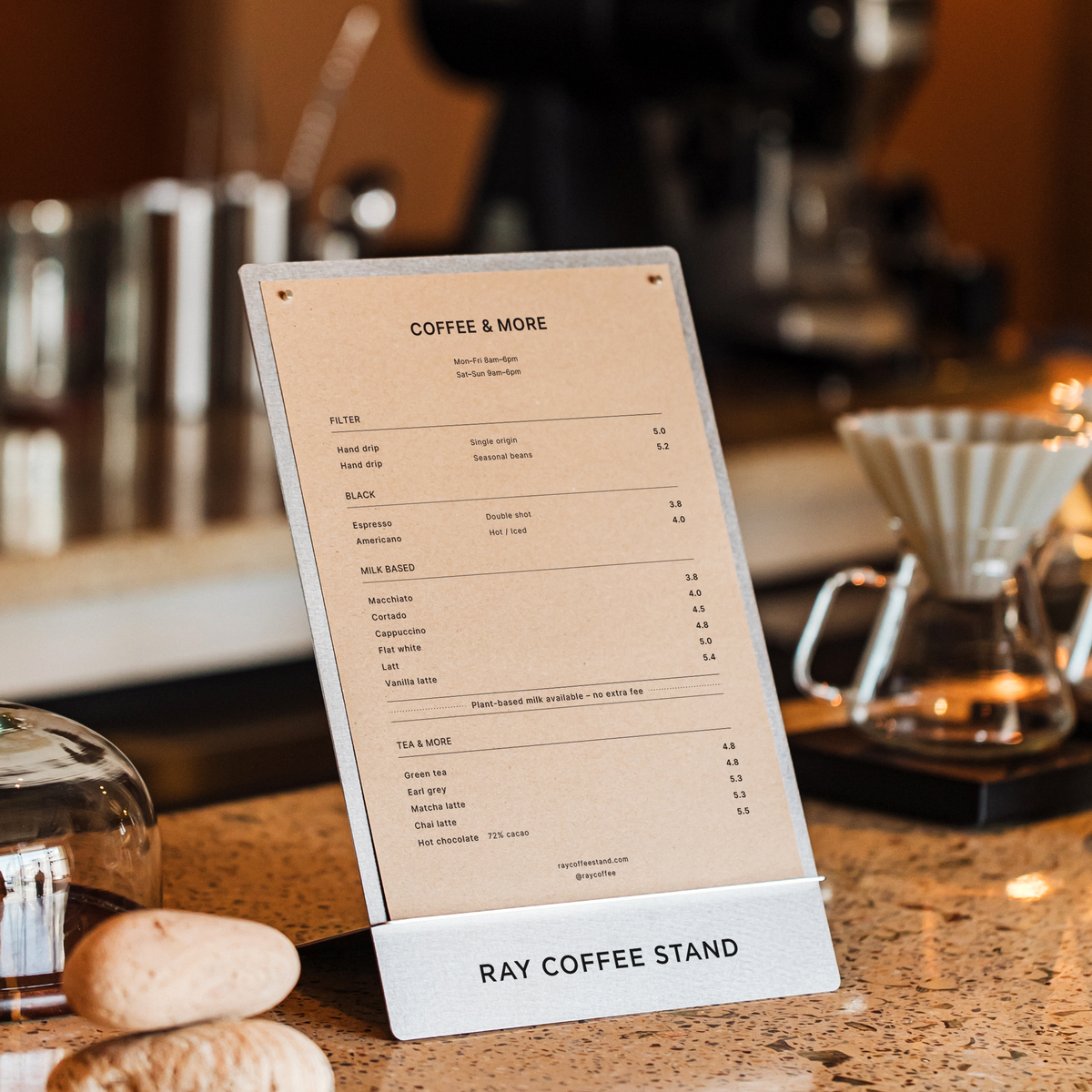 Tabletop Menu Holder