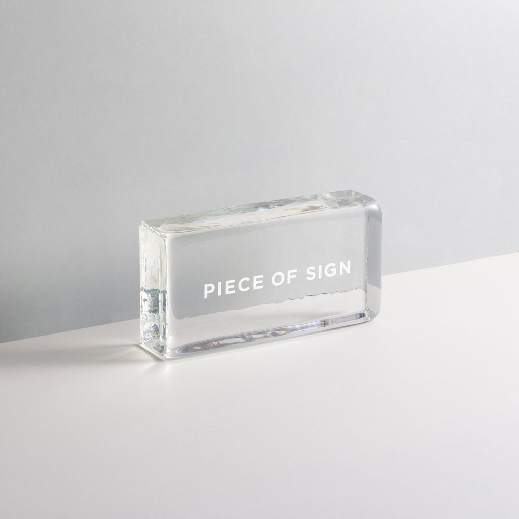 Glass Block Sign