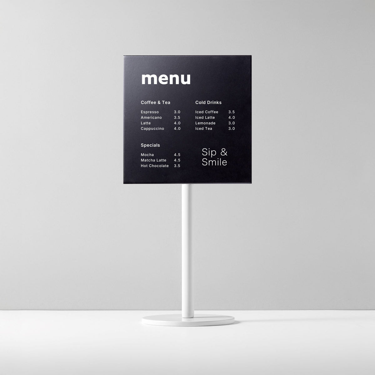 Tabletop Panel Stand – WHITE