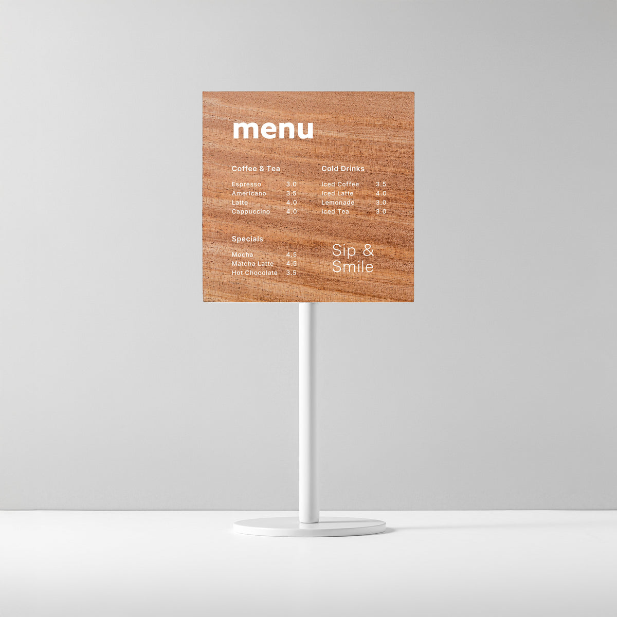 Tabletop Panel Stand – WHITE