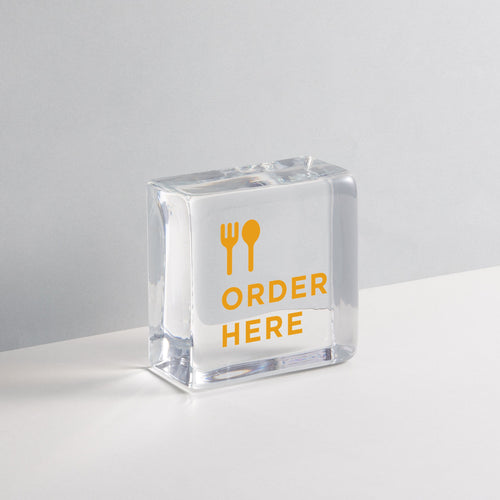 Glass Block Sign